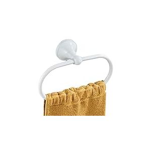 Flybath Anneau de Chiffon Porte-Serviette Ovale en Laiton Antique Support-Serviette pour Accessoires de Cuisine de Salle de Bain fixé au Mur, blance