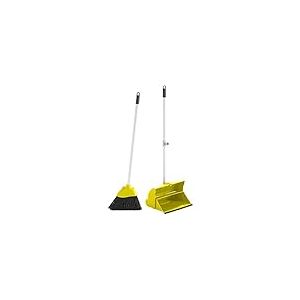 Maya Professional Tools 09020 Set balai et pelle avec fermeture, jaune