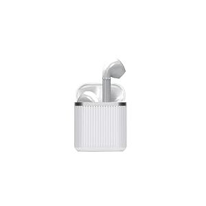 Ecouteur Oreillette Earbox Bluetooth sans Fil Rechargeable Chargeur Induction Blanc Compatible Smartphone