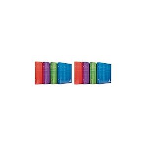 Clairefontaine 67314C Un Classeur Rembordé Rigide à 2 Anneaux, Dos de 3 cm - 17x22 cm - Couverture Carte Pelliculée - Couleur Aléatoire (Lot de 2)