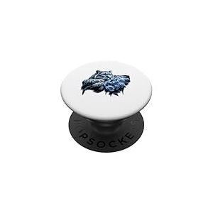 Tête de léopard des neiges, léopard blanc, amateur de léopard des neiges PopSockets PopGrip Adhésif