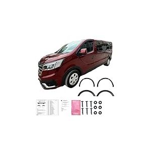 Oneway Jeu d'enjoliveurs de passage de roue compatible avec Renault Trafic 2022- - Noir mat