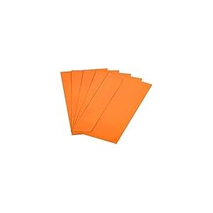 Raylu Paper® - Lot de 20 enveloppes colorées avec fermeture adhésive et sans fenêtre pour cadeaux de fête, mariage, anniversaire ou Noël. Enveloppes colorées taille DL 110 x 220 mm (orange)