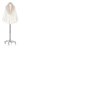möve Cashmere & Cotton Cape à col Fourrure, Ivory, E