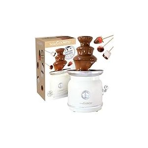 ScrapCooking - Fontaine &agrave; Chocolat - Tour 3 &Eacute;tages en Inox & Maintien au Chaud - Design Vintage - Machine Fondue Chocolat &Eacute;lectrique - Id&eacute;e Cadeau P&acirc;tisserie Cuisine - 3897