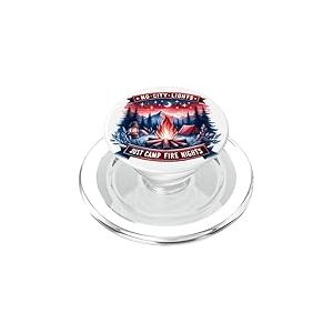 No City Lights Just Camp Fire Nights Randonn&eacute;e Nature PopSockets PopGrip pour MagSafe