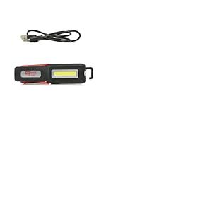 KS Tools - 150.4495 - Lampe mobile d'atelier - Lampe torche LED COB 3 Watt - Lampe led ultra puissante rabattable - Autonomie de 3-4 heures