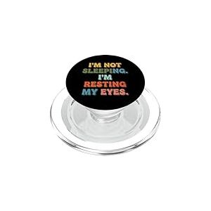Im Not Sleeping Im Resting My Eyes Funny Lazy Citation rétro PopSockets PopGrip pour MagSafe