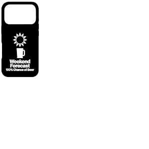 Weekend Humour Sunny Forecast Minimal Ic&ocirc;ne Design Coque pour iPhone 17 Pro