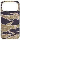 Camouflage &agrave; Rayures de l'arm&eacute;e am&eacute;ricaine - Camouflage des Forces sp&eacute;ciales du Vietnam Coque pour iPhone 17 Pro Max