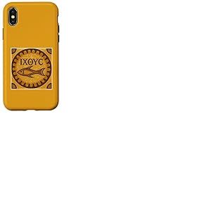Ichthys Poisson Symbole Embl&egrave;me Chr&eacute;tien Pr&eacute;coce pour J&eacute;sus Christ Coque pour iPhone X/XS