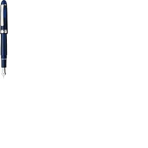 PLATINUM Stylo-plume japonais #3776 Century Rhodium Chartres Blue B/Bleu 0,44-0,54 mm Fabriqué à la main Plume en or 14 carats avec coffret cadeau