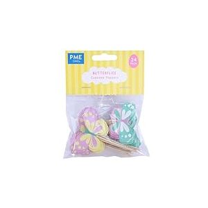 PME P&acirc;ques D&eacute;corations de Cupcake - Papillons, Set de 24