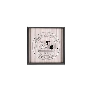 pajoma Red Wine Panier en bois et verre 35 cm
