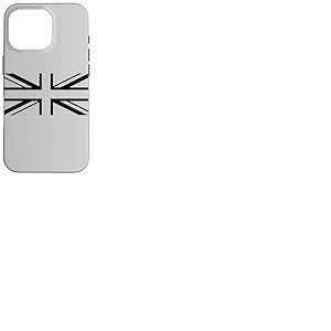 Drapeau Union Jack Noir Grande-Bretagne Angleterre Coque pour iPhone 16 Pro