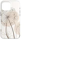 Fleur de Pissenlit Marron Pastel Minimaliste Pissenlit Coque pour iPhone 16 Pro Max