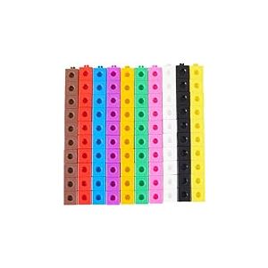 DOHE Educa-01007 Lot de 100 Cubes emboîtables pour Enfants Multicolore 24 x 10,1 x 4,1 cm