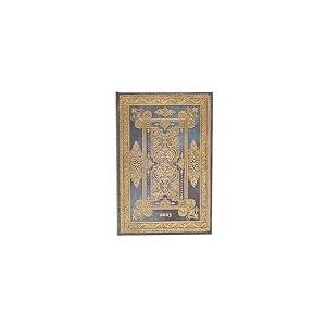 Paperblanks Agenda 12 mois 2025 Blue Luxe, mini, vertical, fermeture par bande élastique