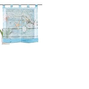 Home fashion Store Bateau bouclé Voile Impression numérique Maritime Polyester Bleu 140 x 60 cm