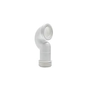 Wirquin 70722852 Pipe wc rigide coudée, gain de place D110, à emboîter (push-fit) pour évacuation toilette, blanc
