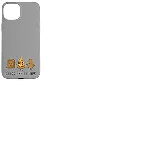 Carbs are Friends Jolie Illustration Pizza Toast et Pomme de Terre Coque pour iPhone 15 Plus