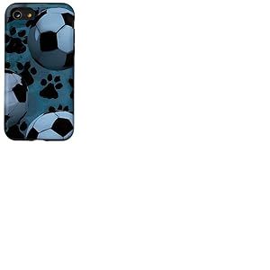 Footie Fan Football Motif Love Game Match of Football Bleu Coque pour iPhone SE (2020) / 7/8