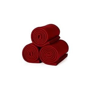ALCLEAR 3 pièces Oeko Tex couvertures polaires, couleur : Bordeaux, grande taille 130x160 cm, plus de 200 g/m2, couverture de canapé, couverture de salon, couverture de pique-nique, couverture de jet de canapé