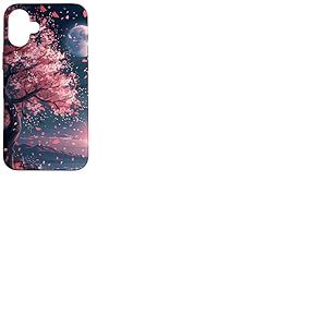 Sakura Cerisier Fleur de Cerisier Lune Coque pour iPhone 16 Plus