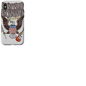 Lynyrd Skynyrd Eagle Guitare Drapeau US Classique Rock Biker R&eacute;tro Coque pour iPhone X/XS
