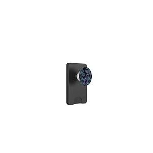 Motif champignons magiques psychédéliques noirs esthétiques PopSockets PopWallet pour MagSafe