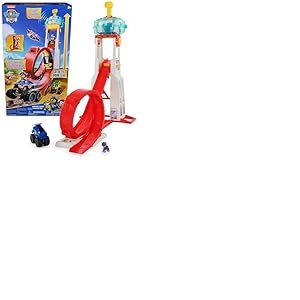 Paw Patrol - Pat Patrouille - Quartier Général Rescue Wheels - Voiture Figurine Chase À Collectionner - Sons & Lumières - Pat Patrouille Jouet - Voiture Enfant - Jouet Enfant 3 Ans Et +