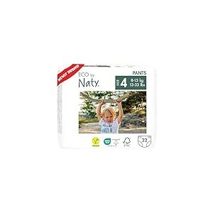 ECO by Naty Couches-culottes Ecologiques – Culottes hypoallergéniques et sans produits chimiques nocifs, très absorbantes et écologiques pour les garçons et les filles (Taille 4 - 22 culottes)