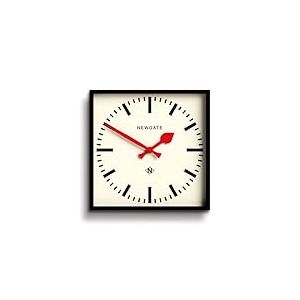 NEWGATE® Horloge Murale en Forme de Chemin de Fer numéro Cinq – Horloge carrée – Horloge de Cuisine – Horloge de Bureau – Horloge rétro – Horloge Design – Horloge de Gare – Cadran marqueur (Aiguilles