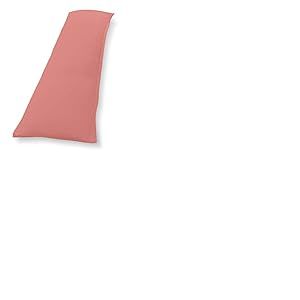 biberna 0077144 Taie d'oreiller c&ocirc;t&eacute; dormeur en jersey fin, coton peign&eacute;, super doux 2x 40x140 cm, ambre