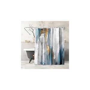 Americanflat PI Creative Art Rideau de Douche Abstrait 100% Polyester avec 12 Crochets &ndash; Rideaux de Douche pour Salle de Bain &ndash; Rideau de Douche Artistique 180 x 188 cm