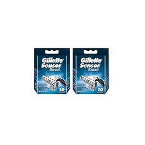Gillette Lames de Rasoir Homme Sensor 3, Pack de 10 Lames de Recharges (Lot de 2)