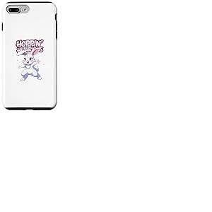 Hoppin Hilarant Lapin Mignon Dessin Animé Conception Lapin Coque pour iPhone 7 Plus/8 Plus