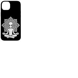 Mandala Spirituel méditation Alien drôle Zen Yoga Coque pour iPhone 14 Plus