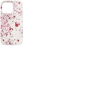 Coque pour iPhone 15 Pro Max Disney Minnie Mouse Tête Oreilles Rose Abstrait Spatter Motif