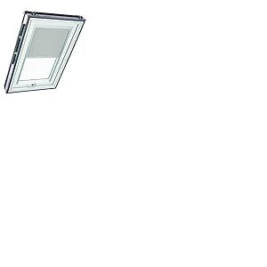 Store d'obscurcissement Roto ZRV Originale - Occultation Presque Totale - Rail de Guidage Argent - pour la Série Designo R6/R8, i8 et Classic 64/84 - Taille 074/098 | 07/09 - Couleur Gris Clair