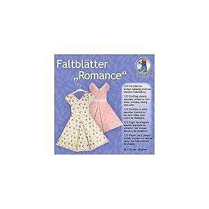 Ursus 3255199 – Pliable Feuilles Romance env. 20 x 20 cm, 80 g/m², 120 Feuilles Assorties en 10 Designs