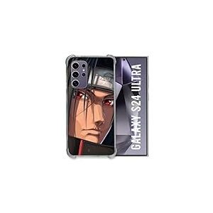 Cokitec Coque Renforcée pour Samsung Galaxy S24 Ultra Manga Naruto Itachi Visage