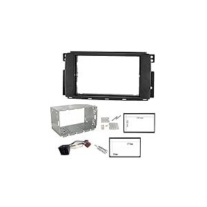 sound-way Kit Montage Cadre de Radio Adaptateur autoradio 2 DIN avec Entourage Compatible avec Smart 451 Car ForTwo 2007-2010
