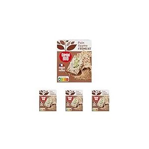 Céréal Bio Pain Azyme Froment Bio – Sans Levure, Pauvre en Matières Grasses, Riche en Céréales – Idéal Tartines Légères ou Repas Végétarien – 200g (2 x 100g) (Lot de 4)
