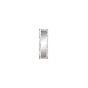 DKD Home Decor Miroir Mural 44 x 3 x 150 cm, Verre Marron, Blanc, Bois de manguier Indien, Bois MDF décapé