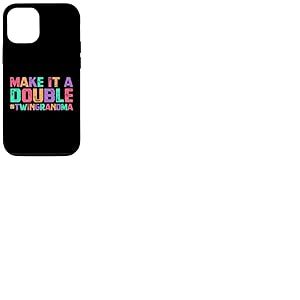 Make It A Double Twin Grandma of Twins Custom Grandma Coque pour iPhone 12/12 Pro