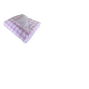 Catherine Lansfield Check and Stripe Couette 170 x 220 cm Rose