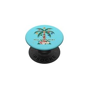 Mele Kalikimaka Palmier de No&euml;l hawa&iuml;en PopSockets PopGrip Adh&eacute;sif