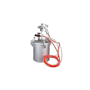 VEVOR Pistolet &agrave; Peinture de Pulv&eacute;risation 10L Pulv&eacute;risateur &agrave; Haute Pression R&eacute;servoir avec Buse 1,5 mm R&eacute;gulateur d'air S&eacute;curit&eacute; pour Voiture Automobile Argent