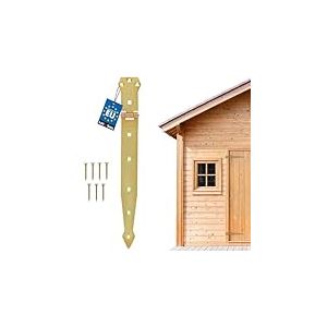 KOTARBAU ® Charnière 300 mm Charnière de porte Charnière de portail Couleur Or Galvanisée En acier inoxydable